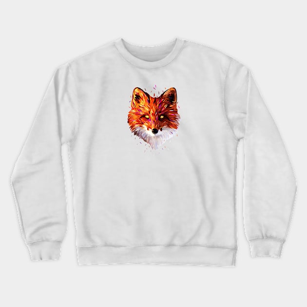 Fox Low Poly Abstract Crewneck Sweatshirt by pxl_g